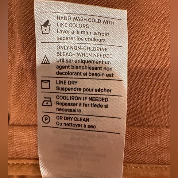 NWT WOMENS VINCE Pecan $195 Brown Swing Linen Blend Shorts *Size 6 - Picture 11 of 12